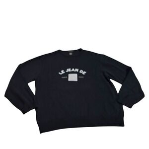 Marithe Francois Girbaud Knit‎ Sweater Navy Blue Mens XXL Vintage Le Jean De